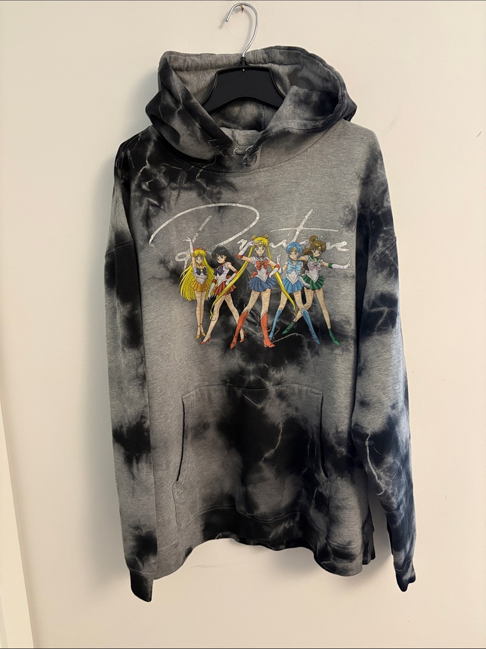 Primitive x Sailor Moon Tie-Dye/Acid Wash Graphic Hoodie Size L